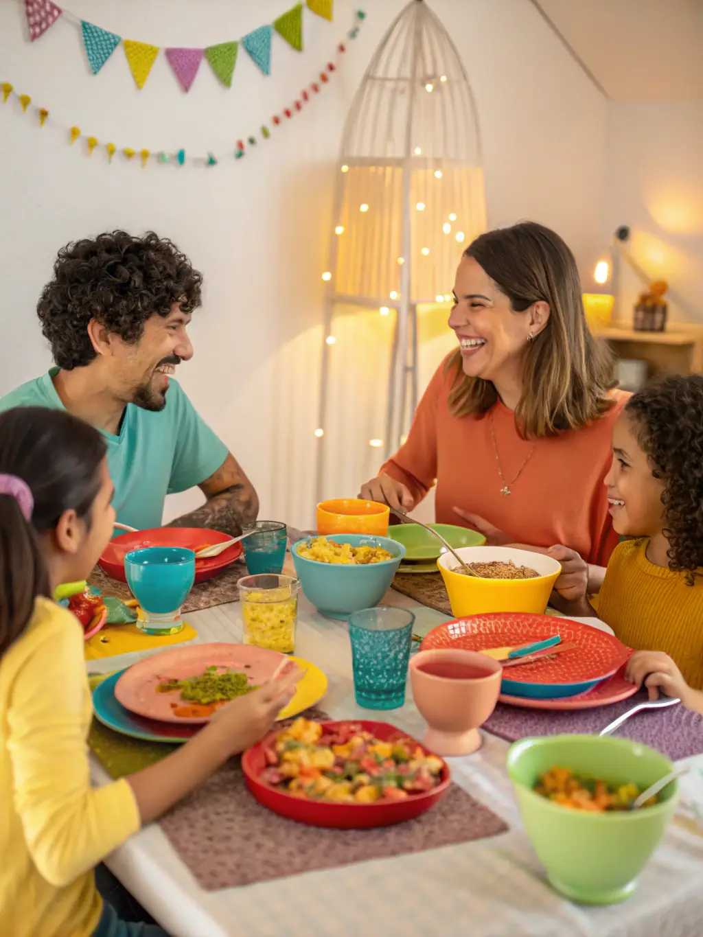 A family enjoying a meal prepared with meat from G-Meat, showcasing the joy and satisfaction of quality meat.